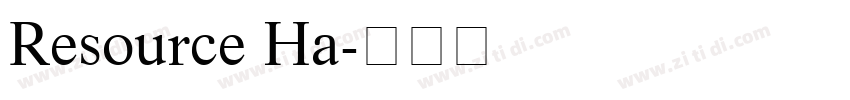 Resource Ha字体转换